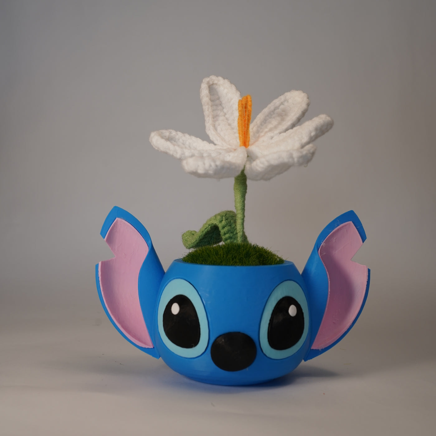 Handmade Crochet Sunflower in Stitch-Inspired Flower Pot