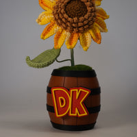 Handmade Crochet Sunflower in DK Barrel Pot