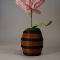 Handmade Crochet Sunflower in DK Barrel Pot