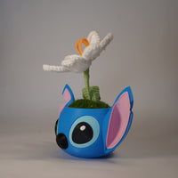 Handmade Crochet Sunflower in Stitch-Inspired Flower Pot