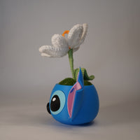 Handmade Crochet Sunflower in Stitch-Inspired Flower Pot