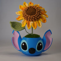 Handmade Crochet Sunflower in Stitch-Inspired Flower Pot