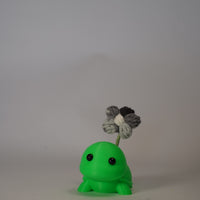 Handmade Crochet Flower in Turtle Flower Pot