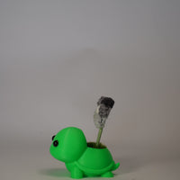 Handmade Crochet Flower in Turtle Flower Pot