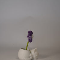 Handmade Crochet Flower in Cat Flower Pot