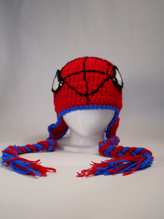 Handmade Spider-Man Inspired Crochet Beanie