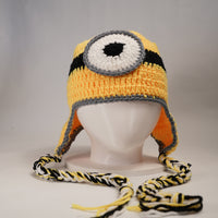 Handmade Minion-Inspired Crochet Beanie