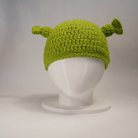 Handmade Shrek-Inspired Crochet Beanie