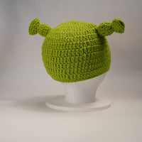 Handmade Shrek-Inspired Crochet Beanie