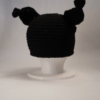 Handmade Kuromi-Inspired Crochet Beanie