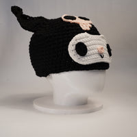 Handmade Kuromi-Inspired Crochet Beanie
