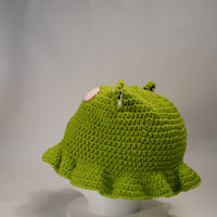 Handmade Frog-Inspired Crochet Bucket Hat
