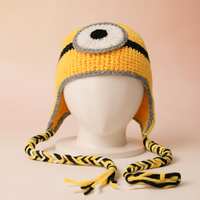 Handmade Minion-Inspired Crochet Beanie